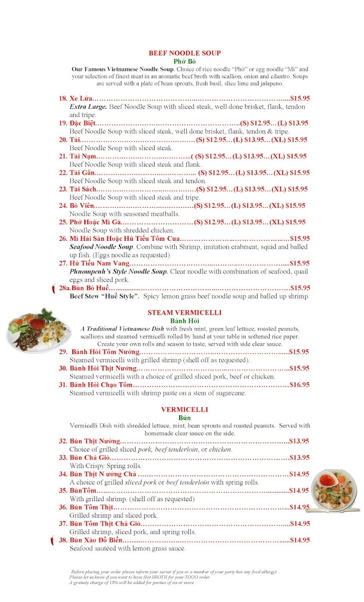 Pho Horn's Menu - Image 4